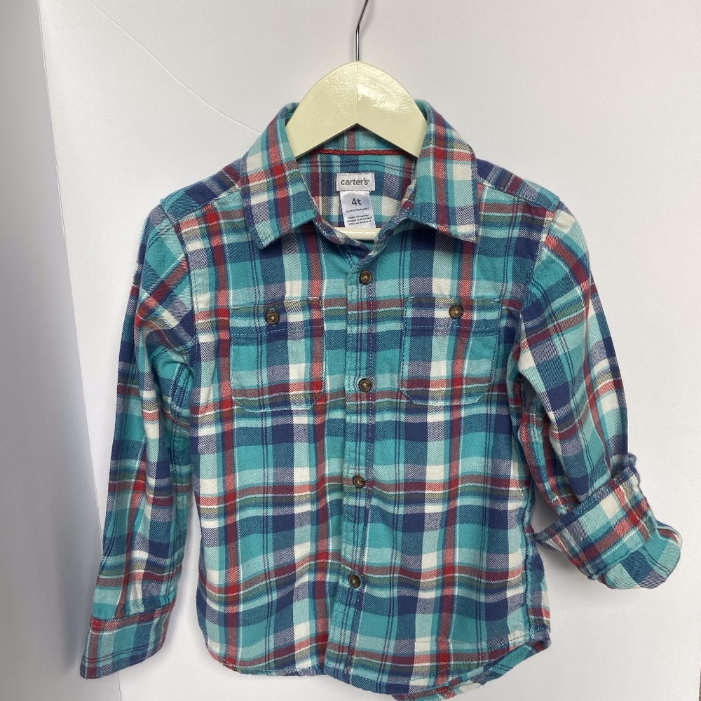 Carters Flannel Plaid Button up